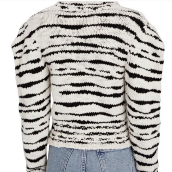 Ulla Johnson Skye Zebra Wool Cardigan. Tag says medium, BUT FITS LIKE AN XXS. - Picture 3 of 9
